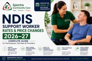 NDIS Support Worker Rates & Price Changes 2026–27 – Complete Guide by Spectra Community Care